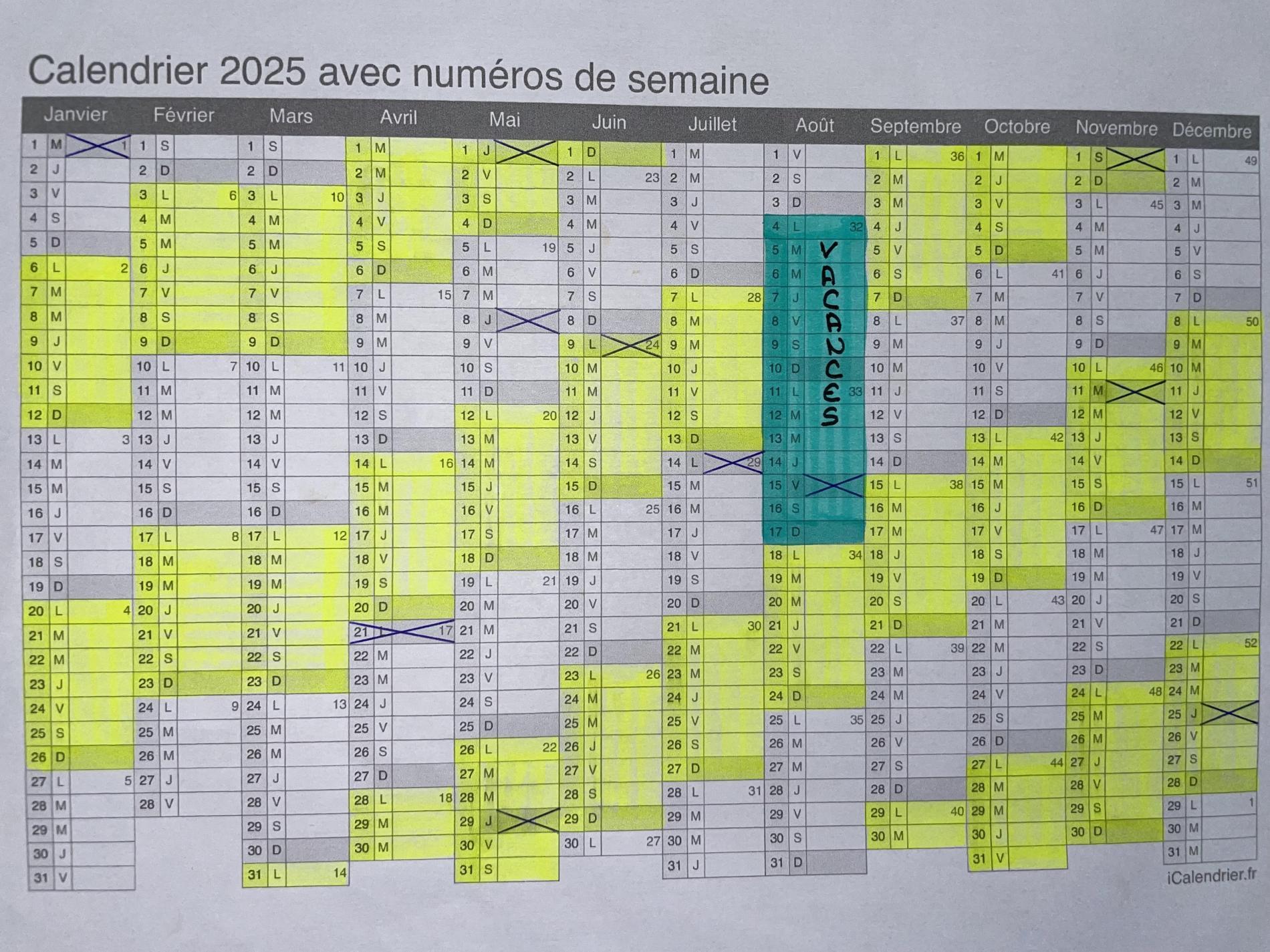 Horaires d'ouverture